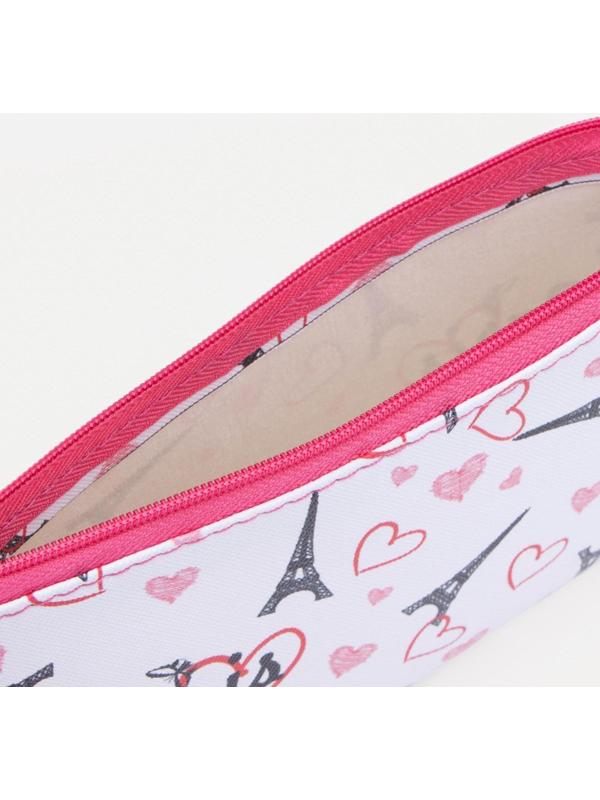 Косметичка на молнии, цвет белый