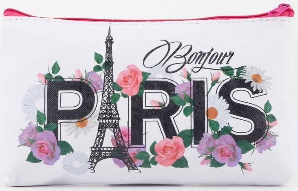 Косметичка на молнии, цвет белый