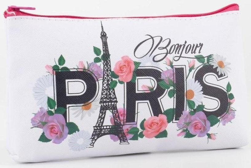 Косметичка на молнии, цвет белый