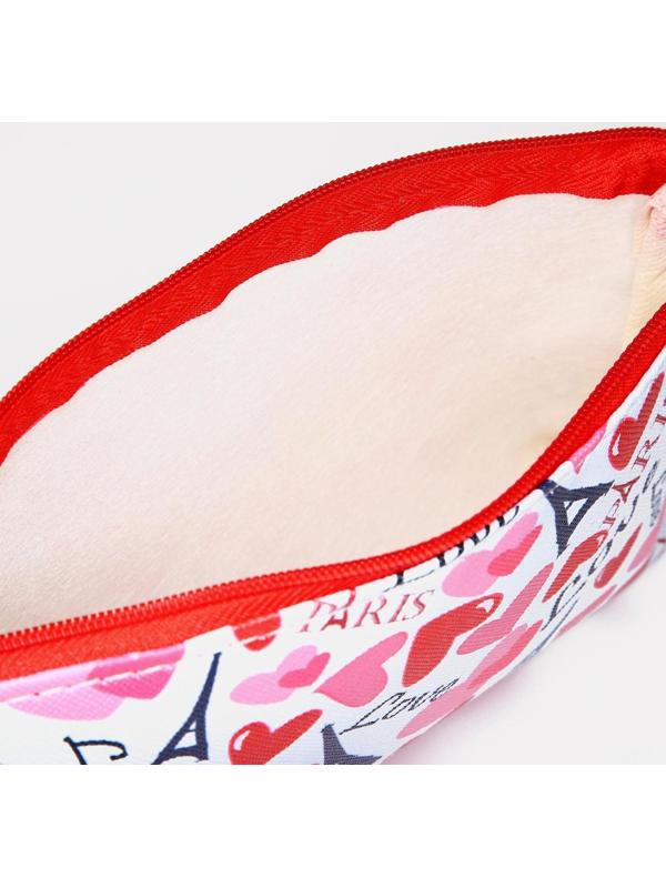 Косметичка на молнии, цвет белый