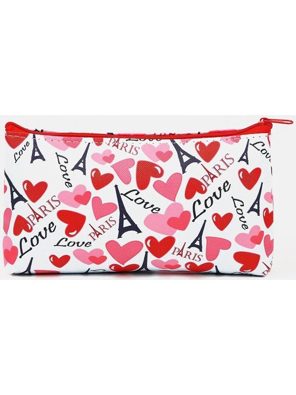 Косметичка на молнии, цвет белый