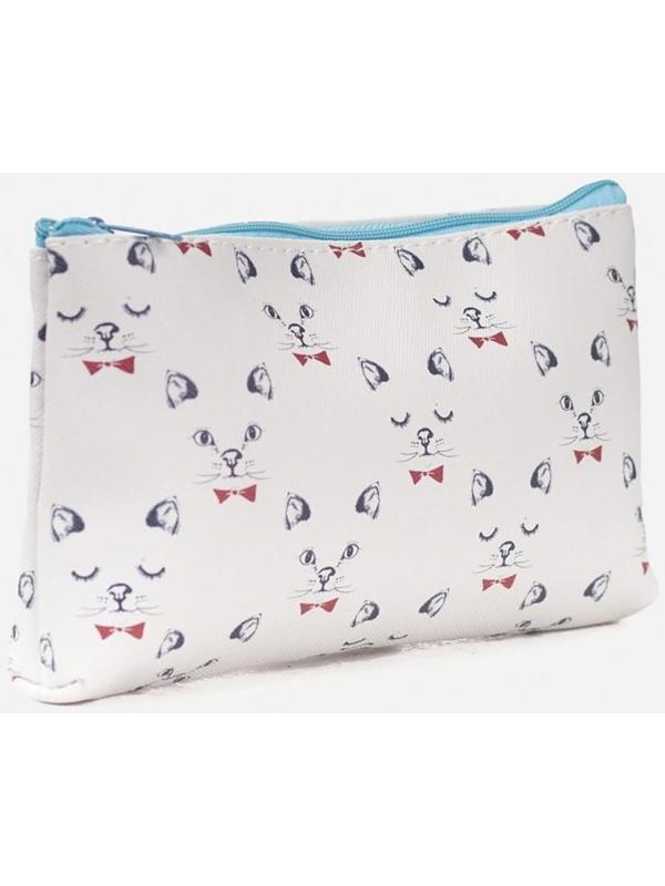 Косметичка на молнии, цвет белый