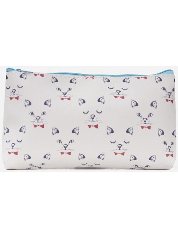 Косметичка на молнии, цвет белый