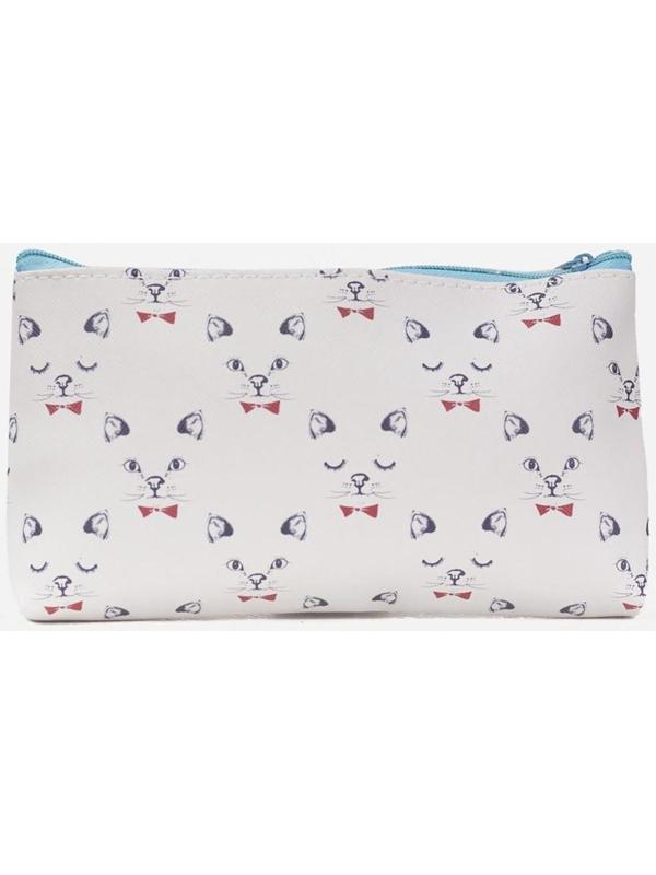 Косметичка на молнии, цвет белый