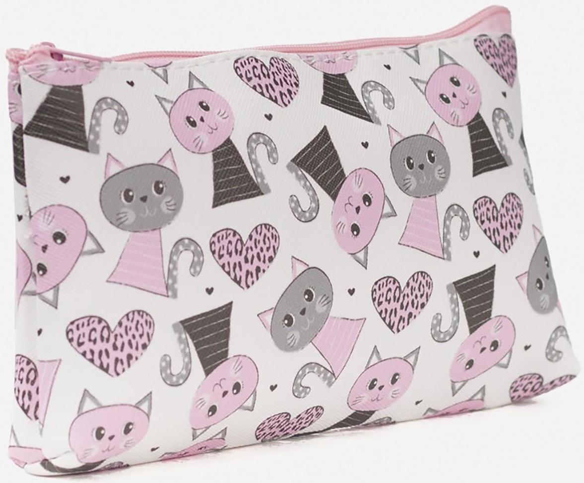 Косметичка на молнии, цвет розовый