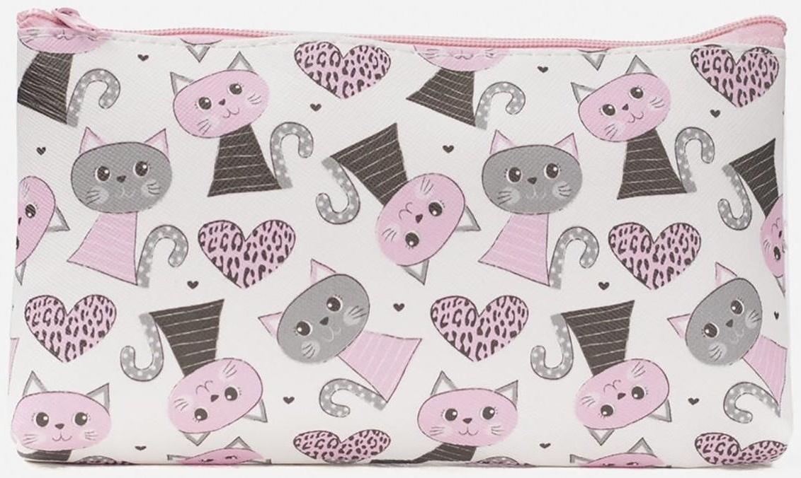Косметичка на молнии, цвет розовый