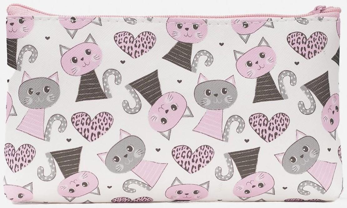 Косметичка на молнии, цвет розовый