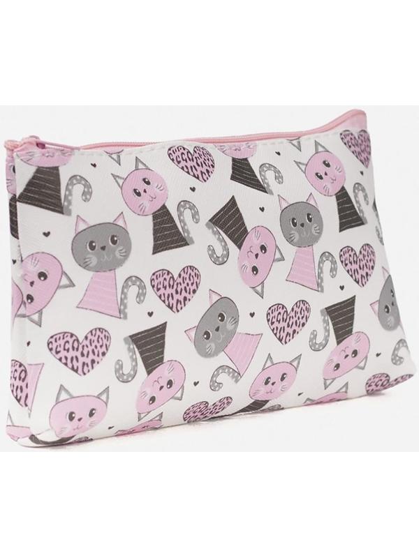 Косметичка на молнии, цвет розовый