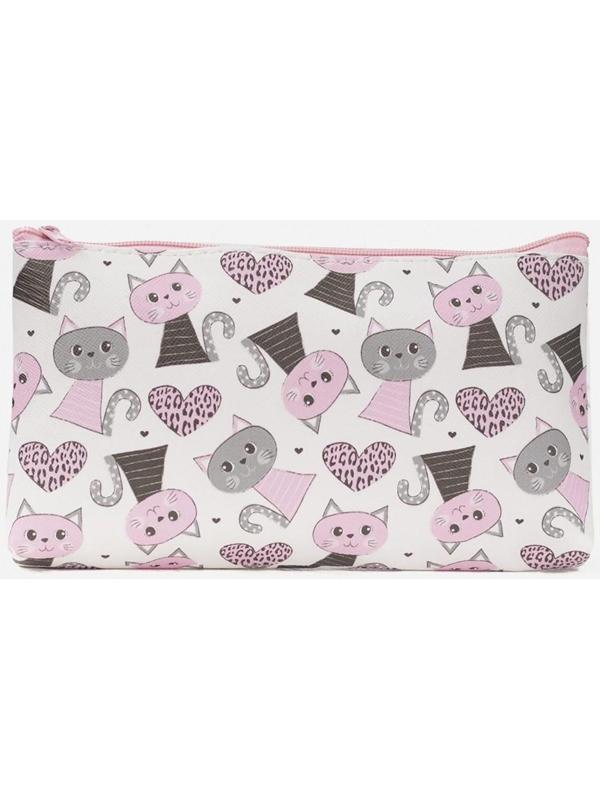 Косметичка на молнии, цвет розовый