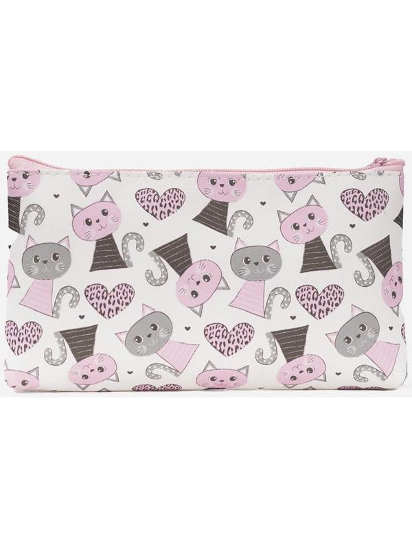 Косметичка на молнии, цвет розовый