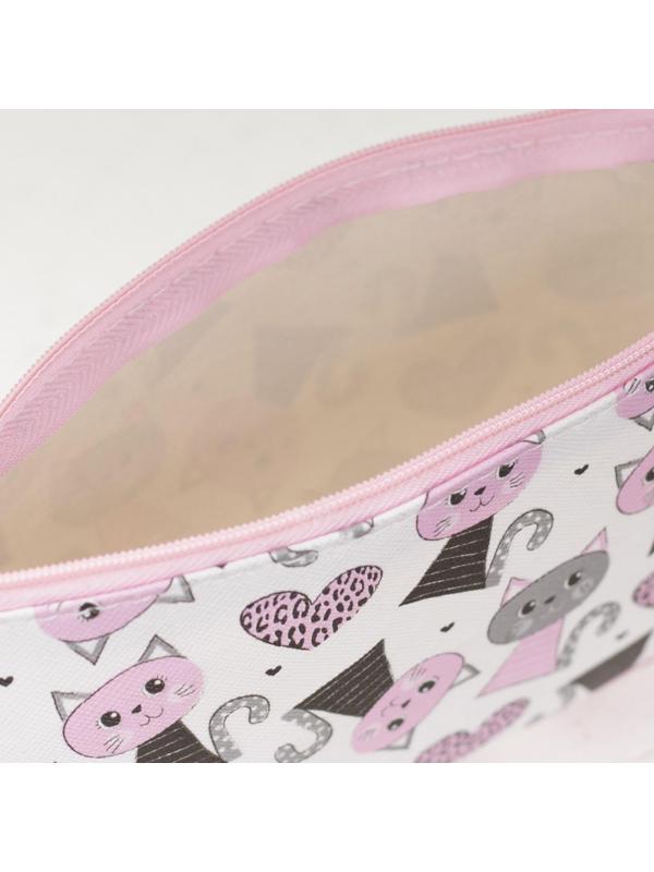 Косметичка на молнии, цвет розовый