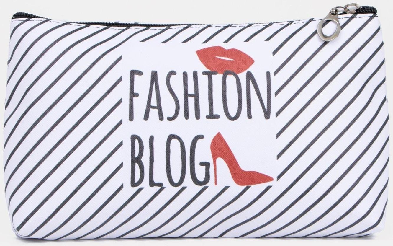 Косметичка на молнии, цвет белый