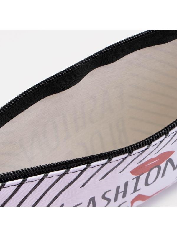 Косметичка на молнии, цвет белый