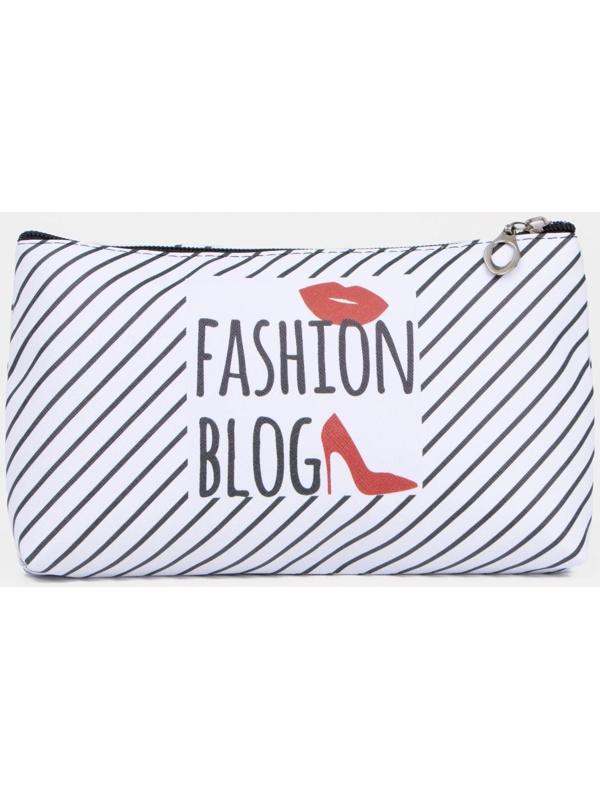 Косметичка на молнии, цвет белый