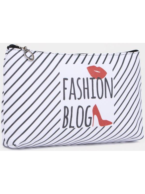 Косметичка на молнии, цвет белый