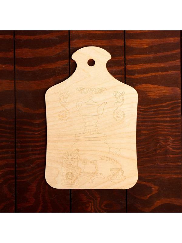 Доска для выжигания «Самовар с матрёшкой»