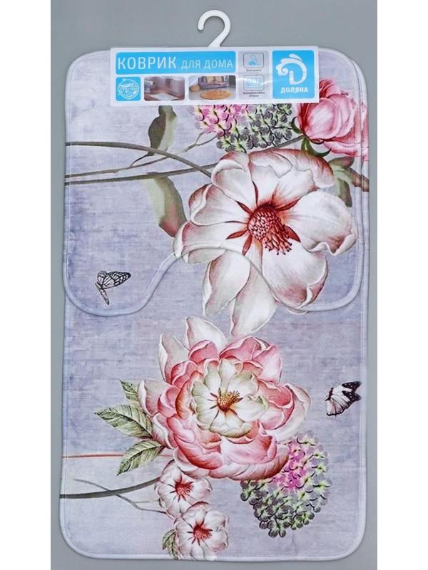 Набор ковриков для ванной и туалета Доляна «Весна», 2 шт: 40×45, 45×75 см