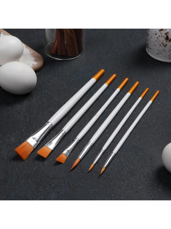 Набор кондитерских кисточек для декорирования Доляна «Ларсон», 6 шт