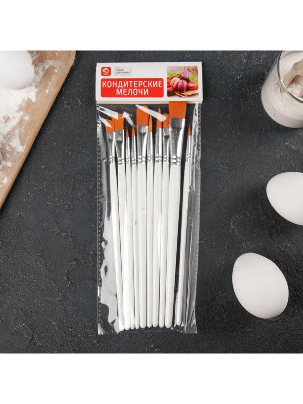 Набор кондитерских кисточек для декорирования Доляна «Ларсон», 10 шт