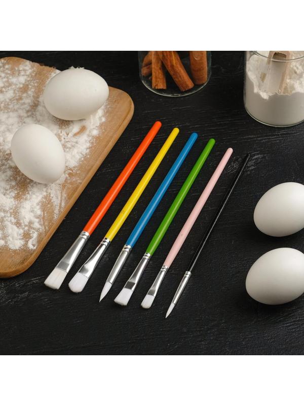 Набор кондитерских кисточек для декорирования Доляна «Леонардо», 6 шт