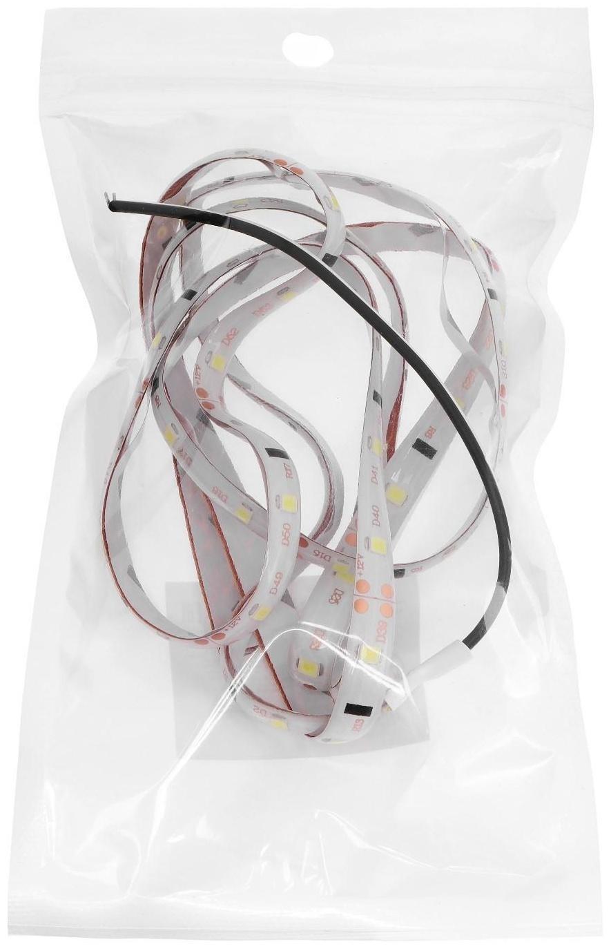 Светодиодная автомобильная лента 12 В, 54 LED, 90х0.8 см, IP68, свет белый