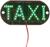 Светодиодный знак такси 12 В, 45 LED, 13×6 см, провод 150 см, зеленый