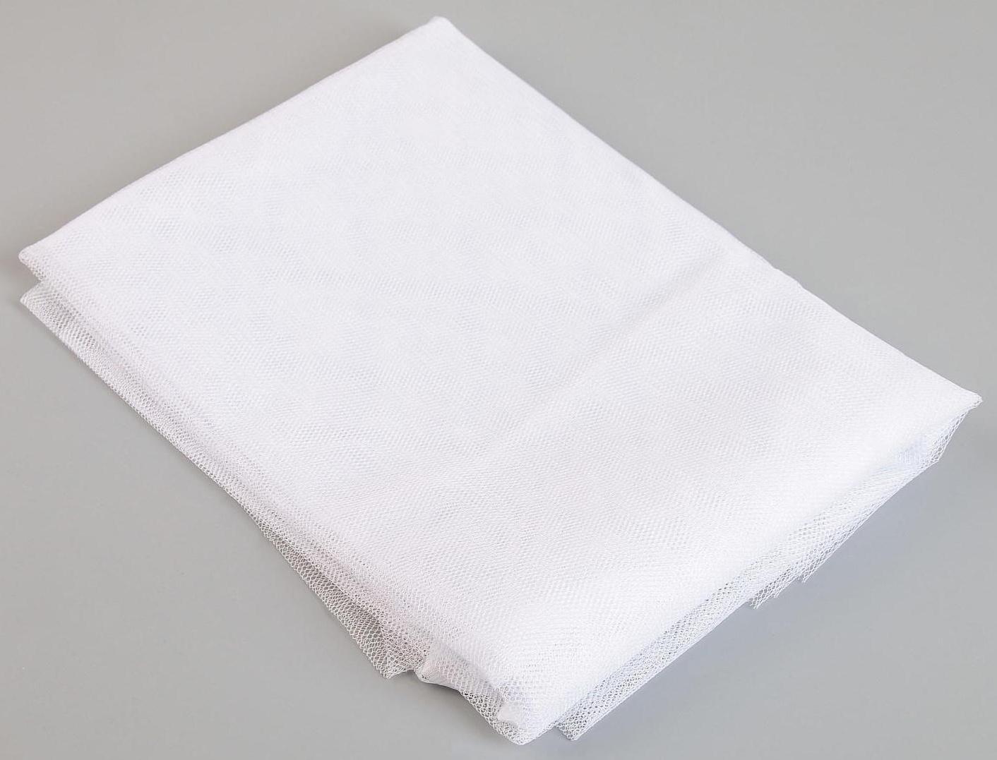 Сетка антимоскитная на окна для защиты от насекомых, 150×150 см, крепление на липучку, цвет белый