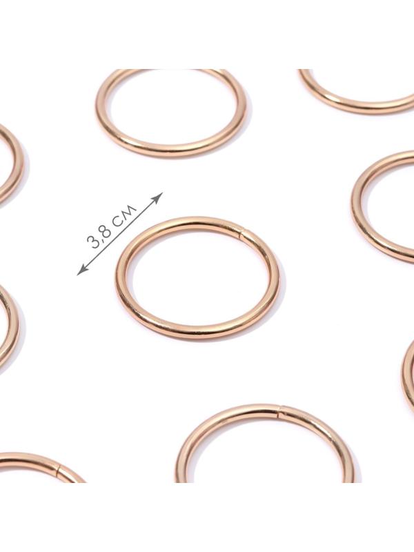 Кольца для сумок, d = 32 мм, толщина - 3 мм, 10 шт, цвет золотой