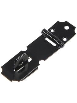 Накладка для навесного замка, с проушиной, L=50 мм, черная