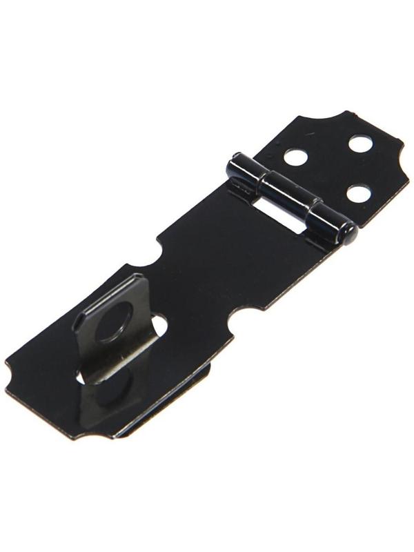 Накладка для навесного замка, с проушиной, L=65 мм, черная