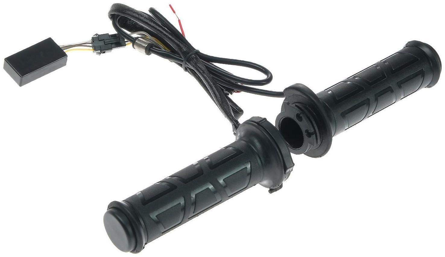 Ручки руля с подогревом, с регулятором, 12В, посадка 22 мм, черный, набор 2 шт