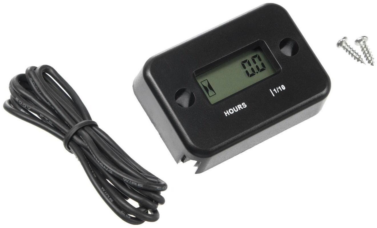 Счетчик моточасов 54х35х14 мм, ЖК-дисплей, IP67, черный