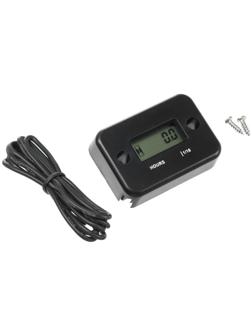 Счетчик моточасов 54х35х14 мм, ЖК-дисплей, IP67, черный