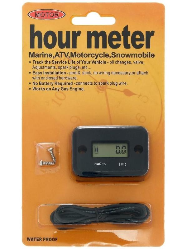 Счетчик моточасов 54х35х14 мм, ЖК-дисплей, IP67, черный