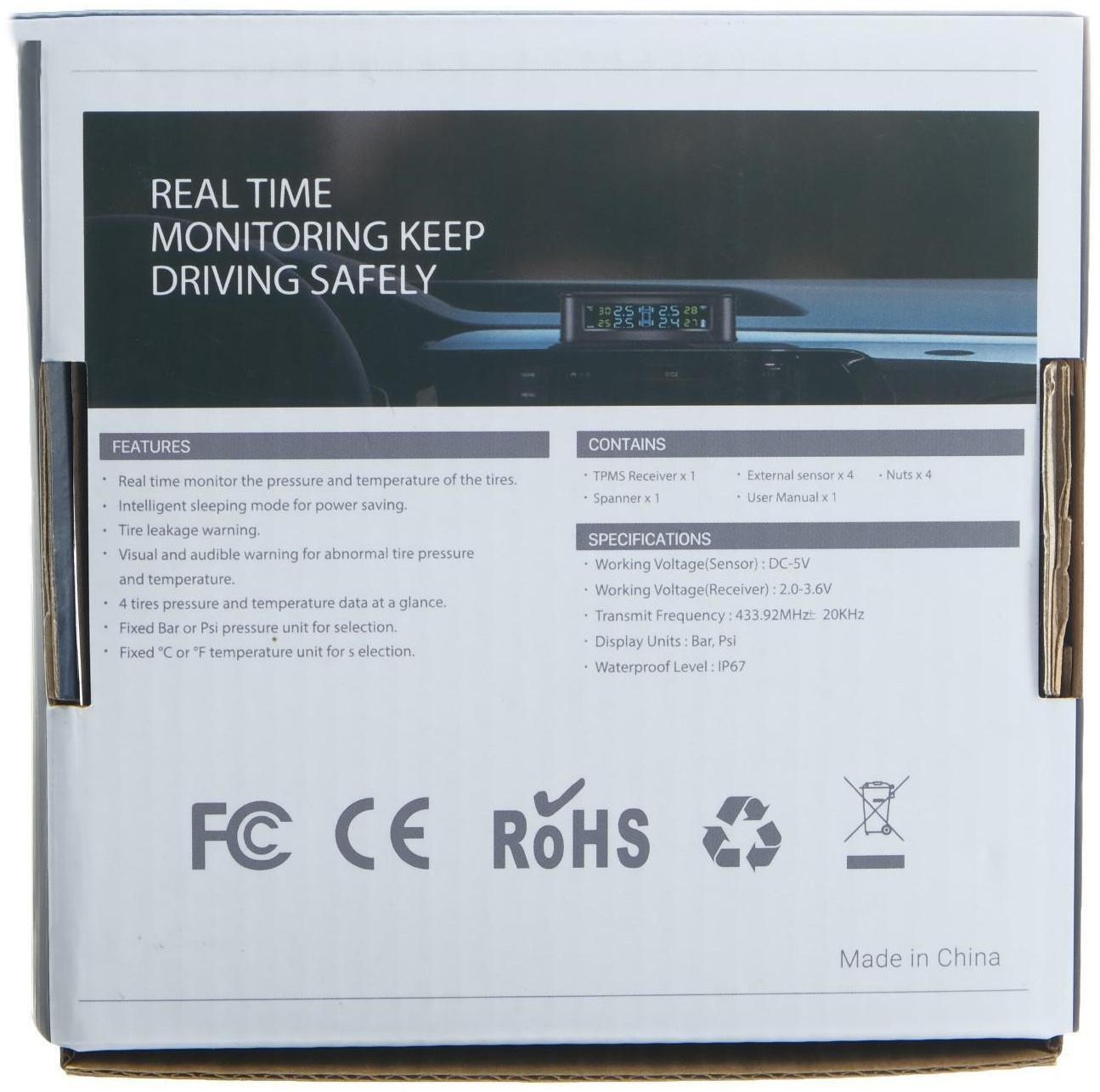 Система контроля давления в шинах TPMS, беспроводной модуль, 4 датчика