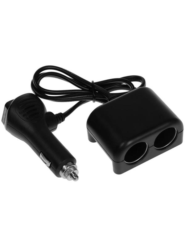 Разветвитель прикуривателя TORSO, с вольтметром, USB 3.1 А, провод 70 см