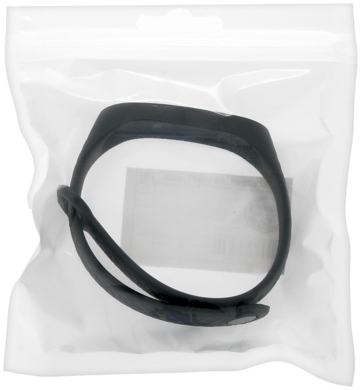 Ремешок для фитнес-браслета Mi Band 3/4 LuazON, ребристый, черный