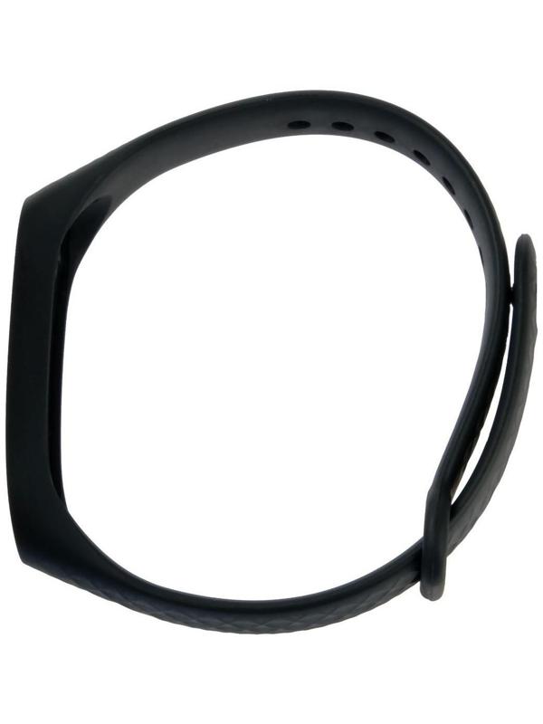 Ремешок для фитнес-браслета Mi Band 3/4 LuazON, ребристый, черный