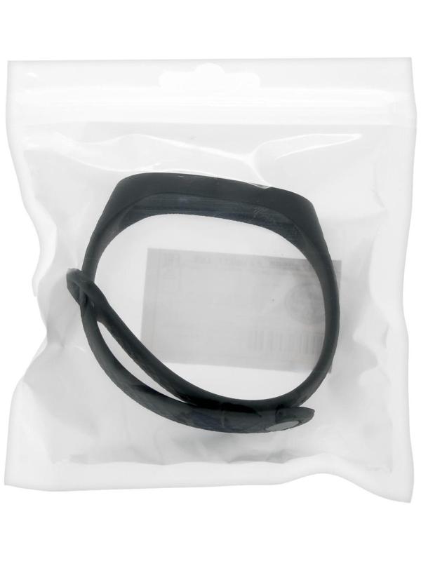 Ремешок для фитнес-браслета Mi Band 3/4 LuazON, ребристый, черный