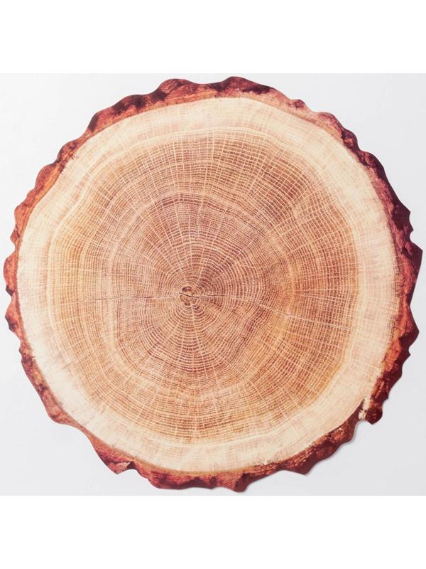 Салфетка сервировочная на стол «Спил», 38×39 см, цвет бежевый