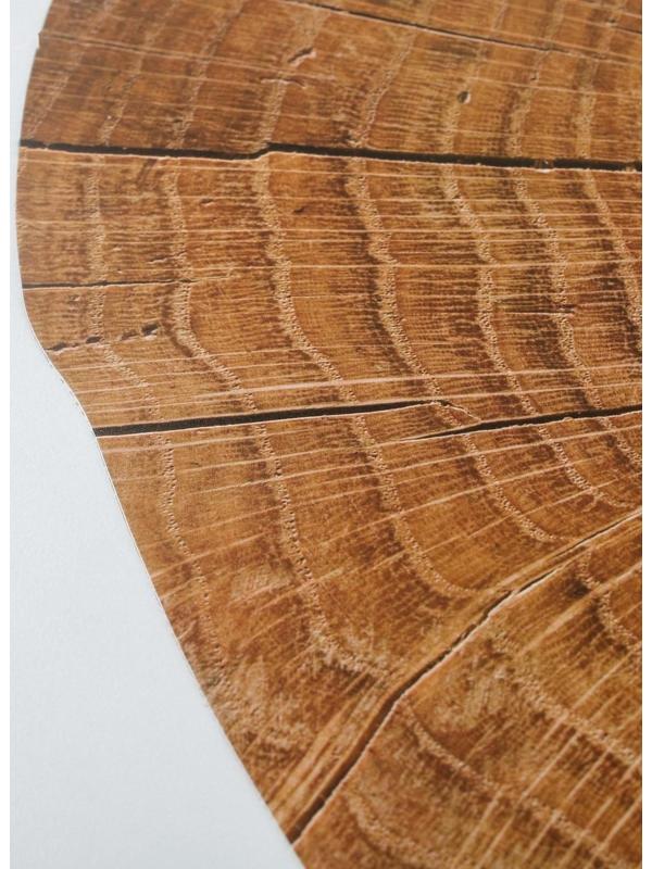 Салфетка сервировочная на стол «Спил», 38×39 см, цвет коричневый