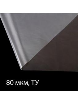 Плёнка полиэтиленовая, толщина 80 мкм, 100 × 3 м, рукав (1,5 м × 2), прозрачная, 1 сорт, Эконом 50 %