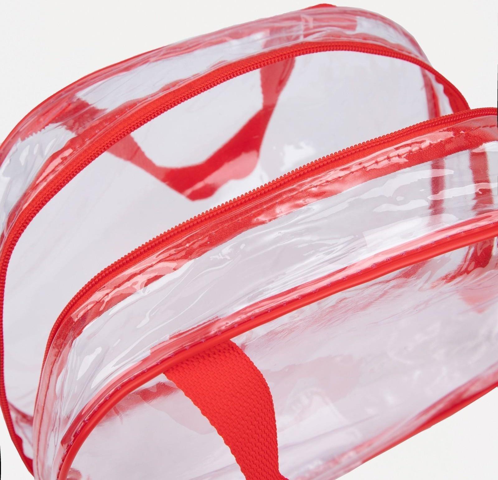 Косметичка на молнии, цвет красный