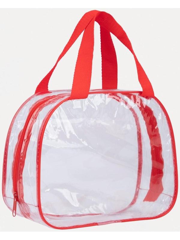 Косметичка на молнии, цвет красный