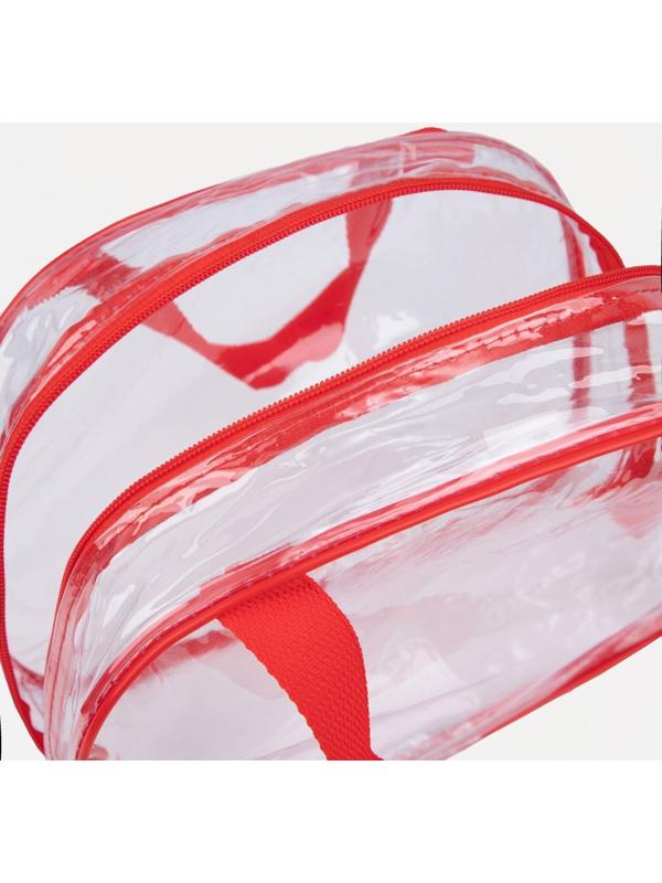 Косметичка на молнии, цвет красный