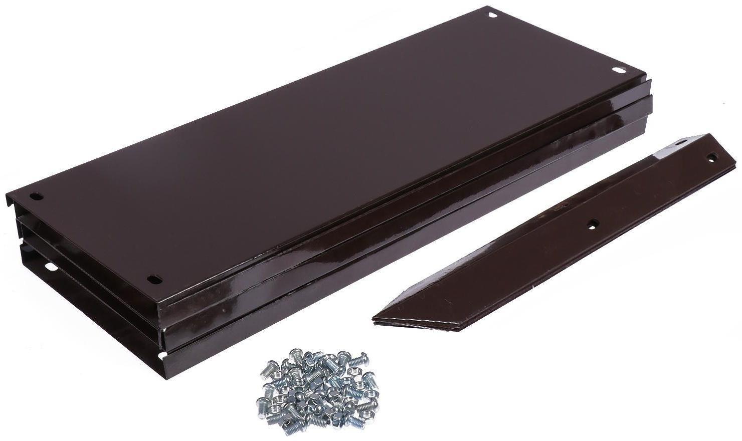 Клумба оцинкованная, d = 80 см, h = 15 см, коричневая, Greengo