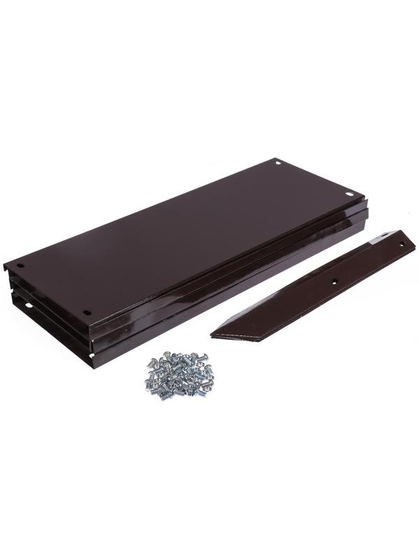 Клумба оцинкованная, d = 80 см, h = 15 см, коричневая, Greengo