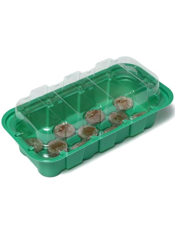 Мини-парник для рассады: торфяная таблетка d = 3,3 см, 11 шт., jiffy