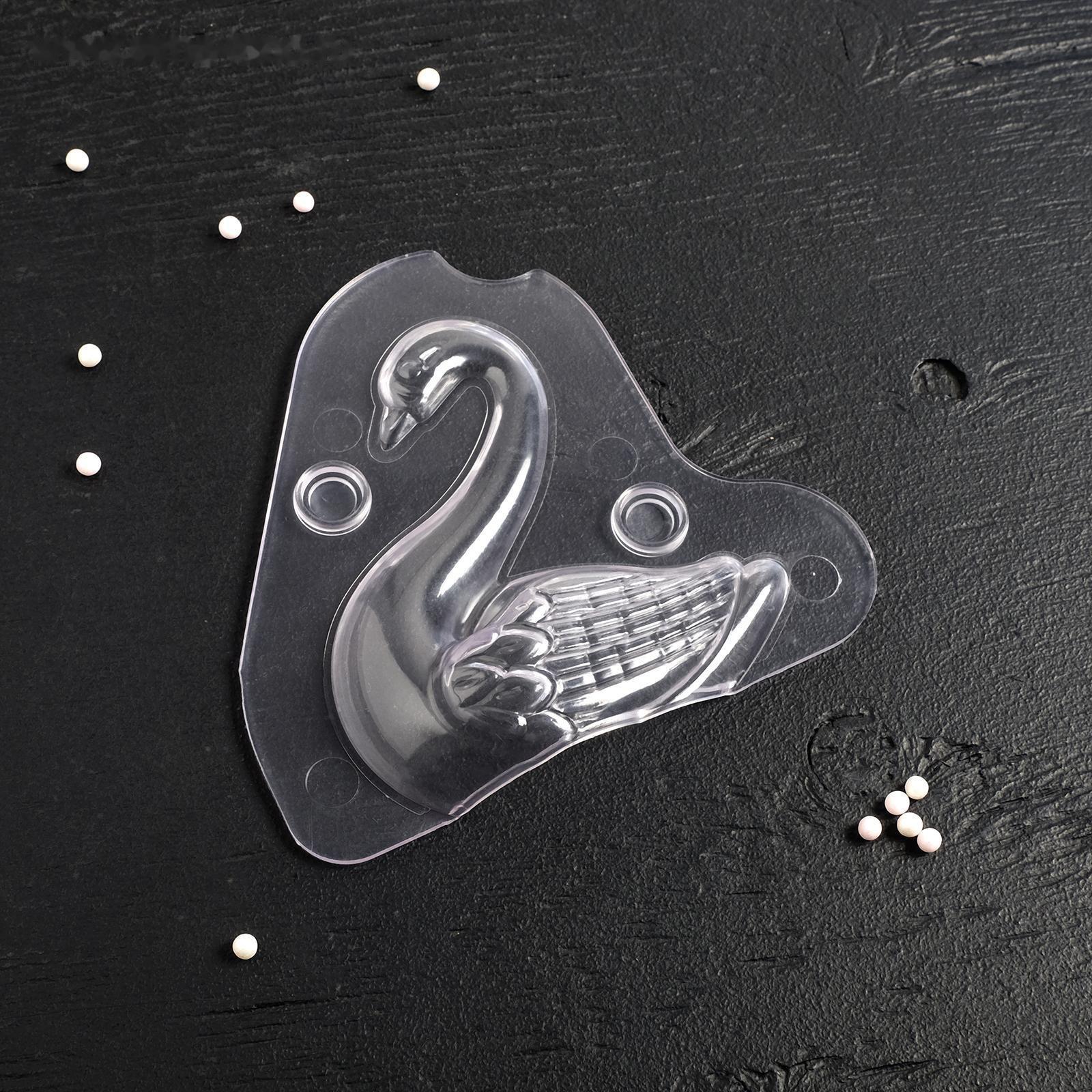 Молд «Лебедь», 13×4,7×14,5 см, цвет прозрачный