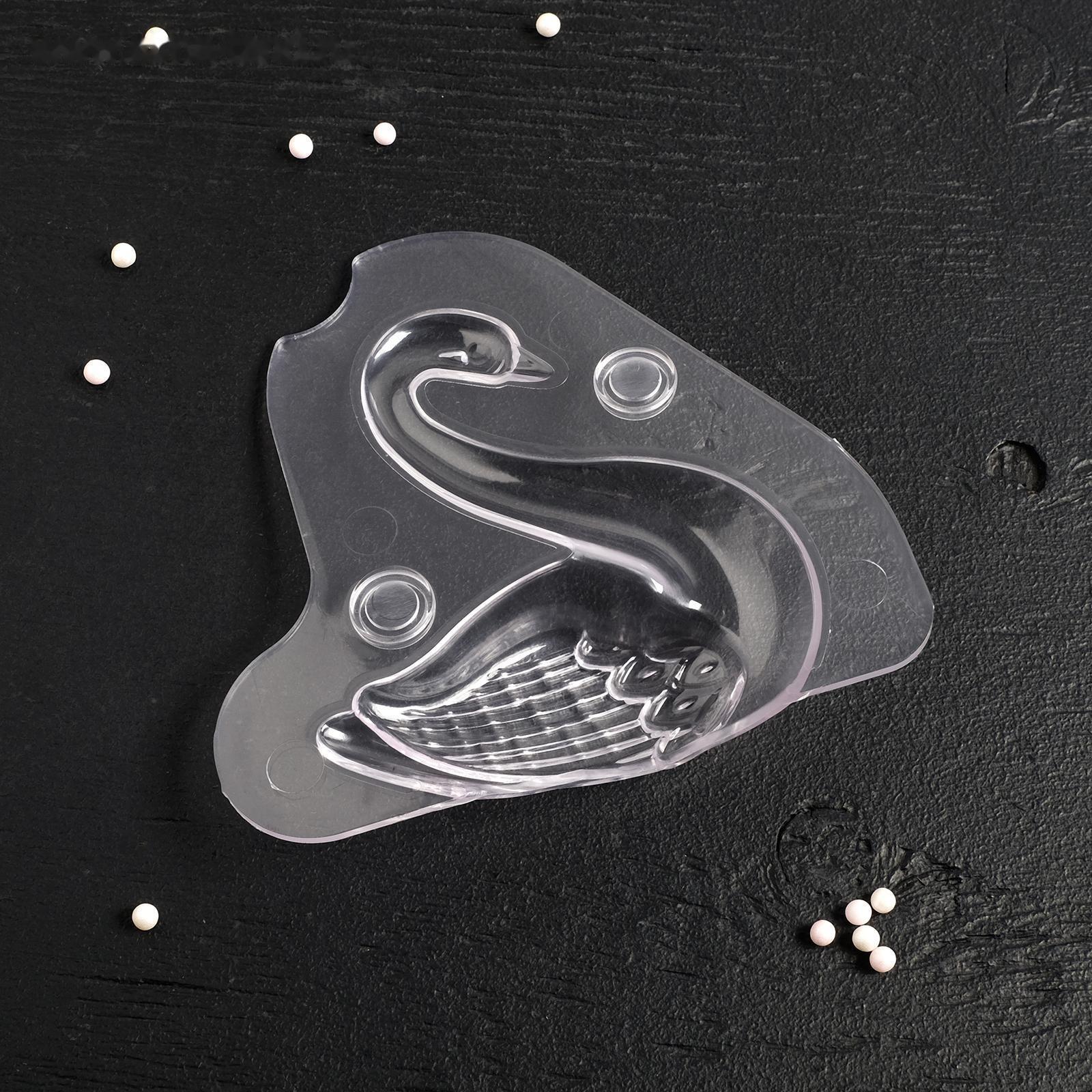 Молд «Лебедь», 13×4,7×14,5 см, цвет прозрачный